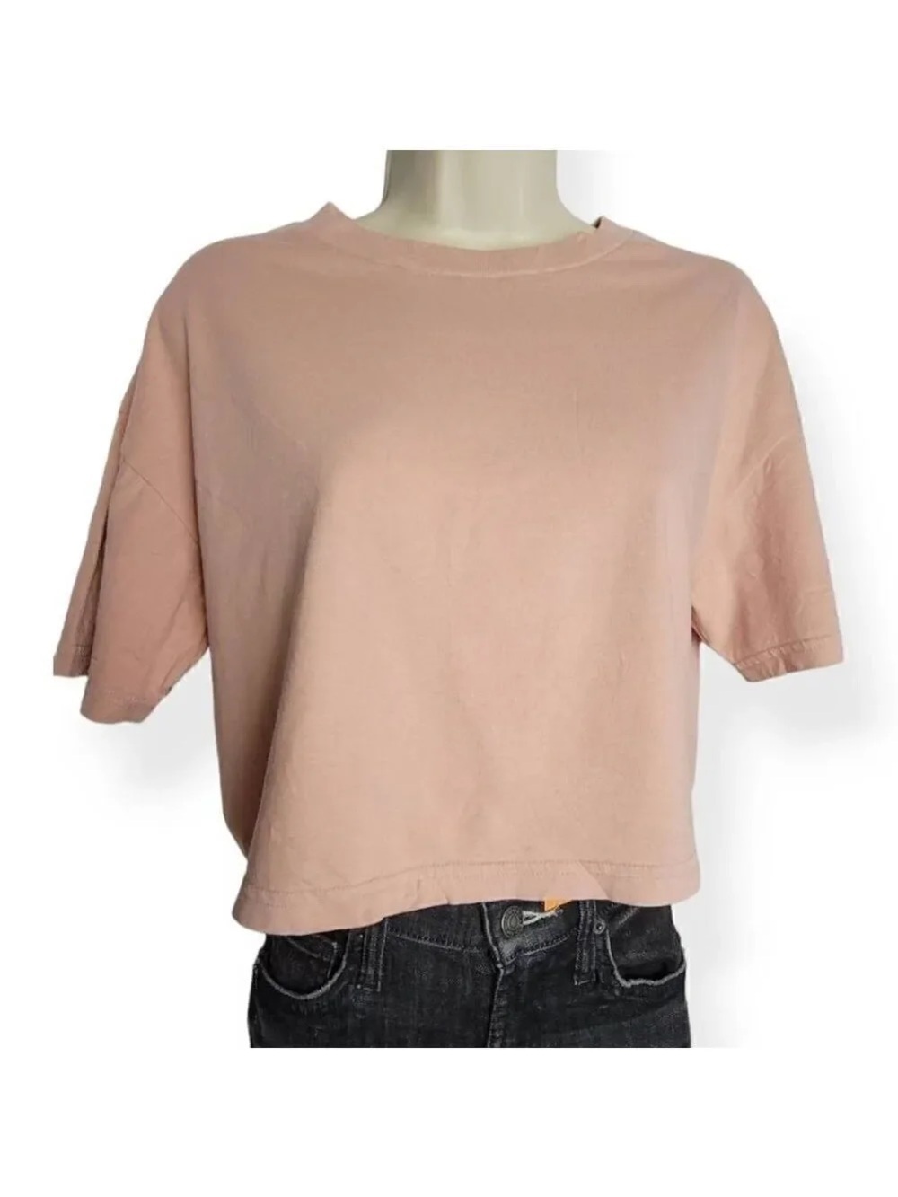 Women’s Boxy Crop Tee - Blush Pink